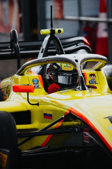Emmilio in GB4 car cockpit